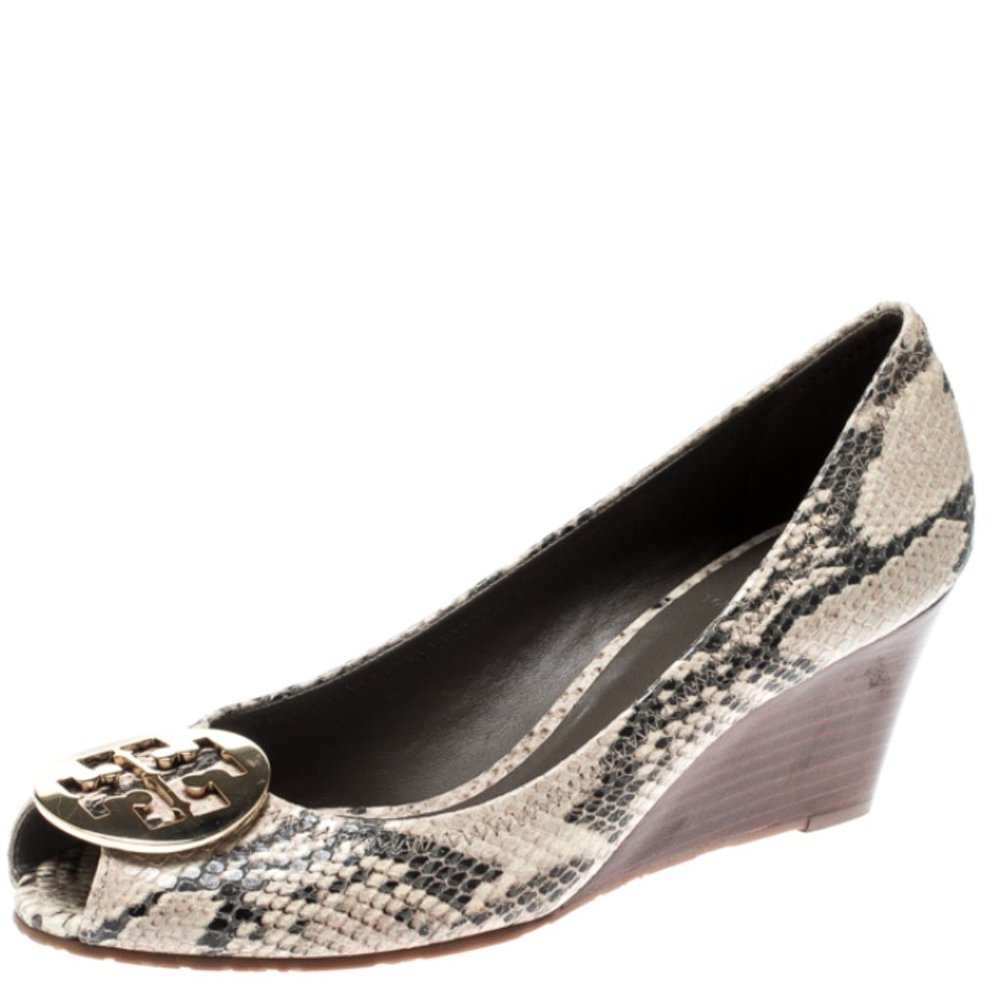 Tory Burch snakeskin wedges size 6.5